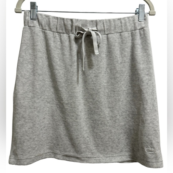 Juicy Couture Dresses & Skirts - Adorable & Comfy Juicy Couture Light Gray Velour Mini Skirt Size Medium